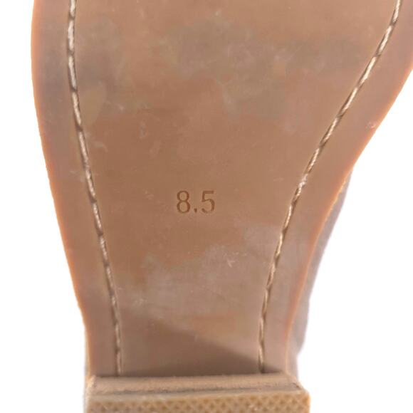 Jeffrey Campbell Cromwell Taupe Western Boho Metal Tip Stacked Block Bootie 8.5 - Picture 9 of 13